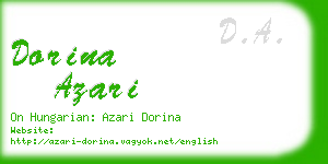 dorina azari business card